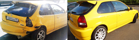 покраска авто фото - жёлтого под нож ?